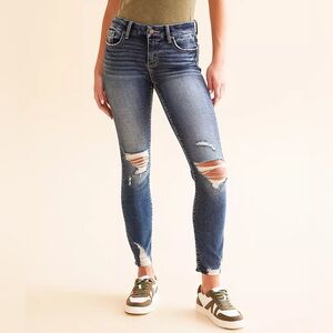 Women’s Buckle Black Ankle Skinny Jeans
